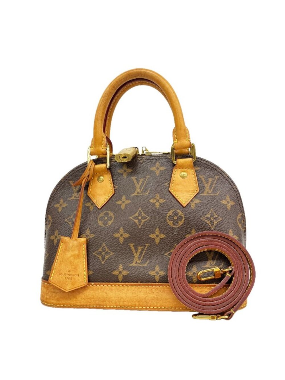 Louis Vuitton Handbag Monogram Alma BB Brown 2-Way Bag